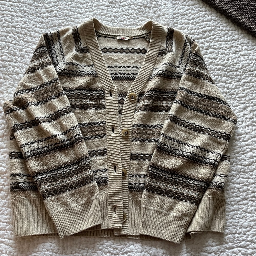 Faherty Women's Highland Fair Isle Cardigan